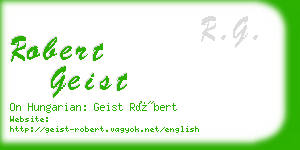 robert geist business card